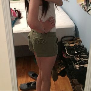 Hollister Shorts Navy Blue, Green Size 1